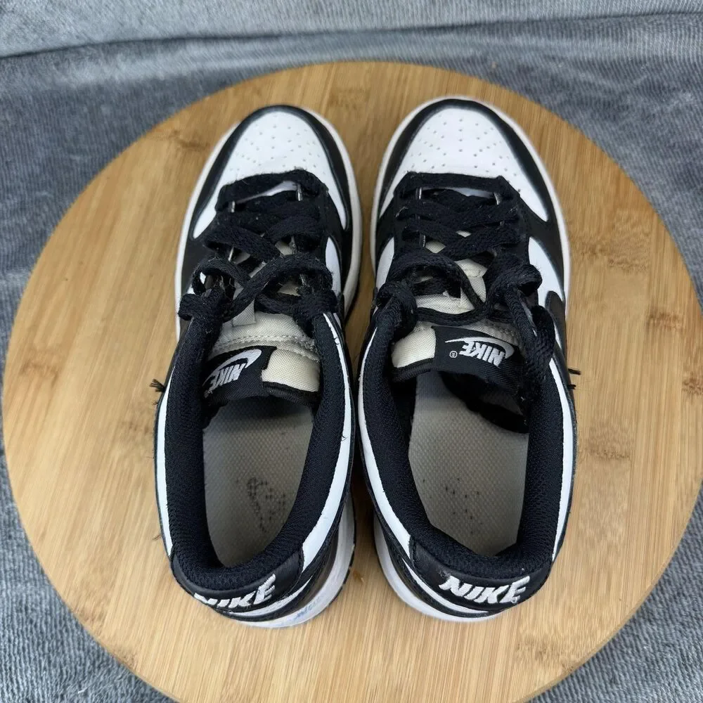 Nike Dunk Low Shoes Boys Size 4Y Black White Basketball Sneakers CW1590-100